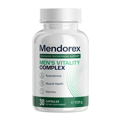 Mendorex bottle of 30 men's vitality capsules